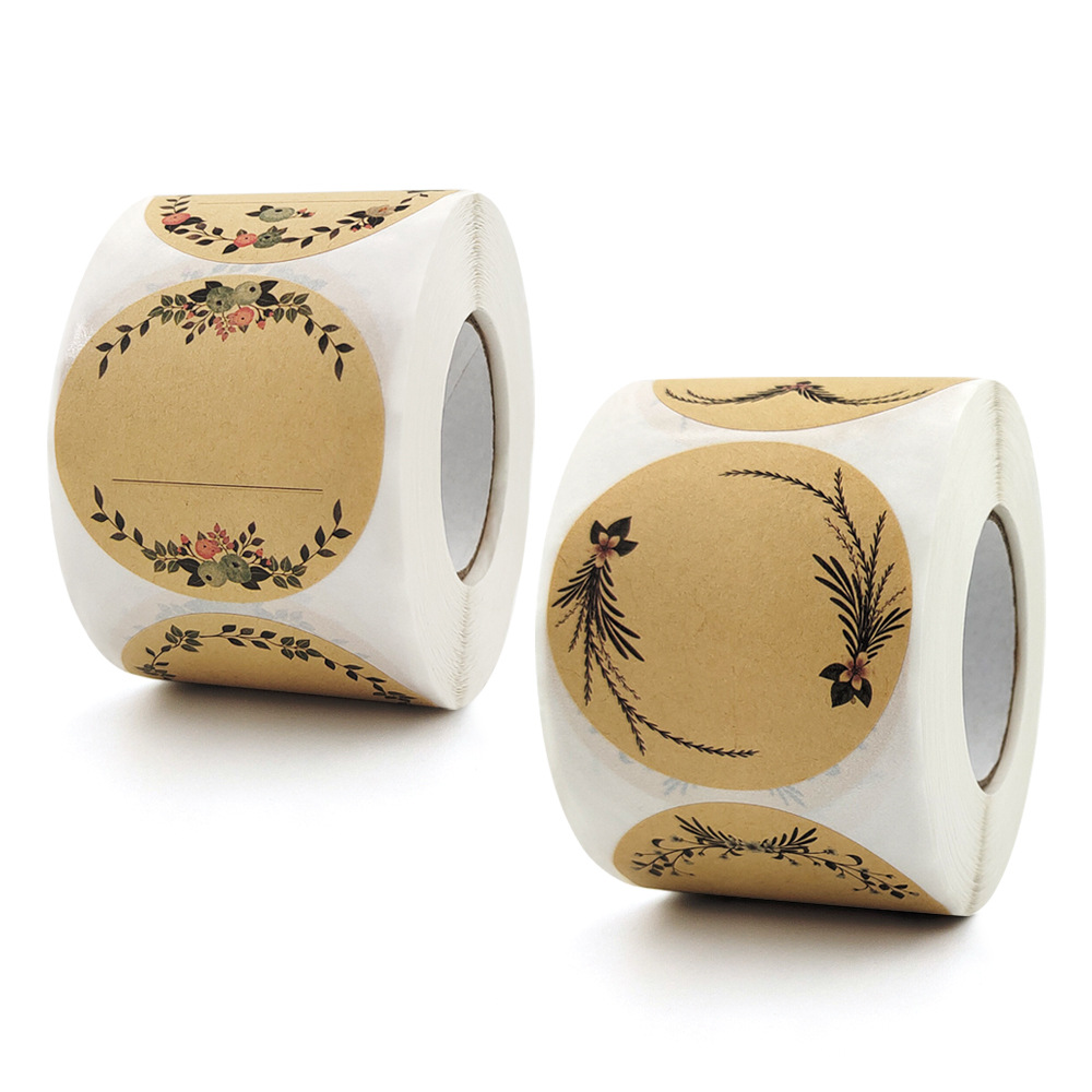 Cardstock Paper Pack - Etiqueta Adesivos, Papel Kraft, Flores, Pacote