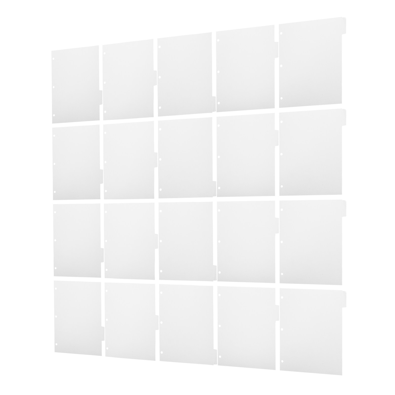 Index Tab Divider - 4 Conjuntos de Divisórias em Branco
