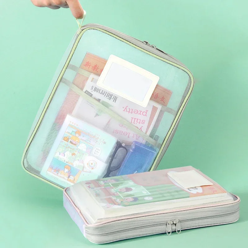 Portfolio Folder Zip - Bolsa de Documentos A4 Transparente com