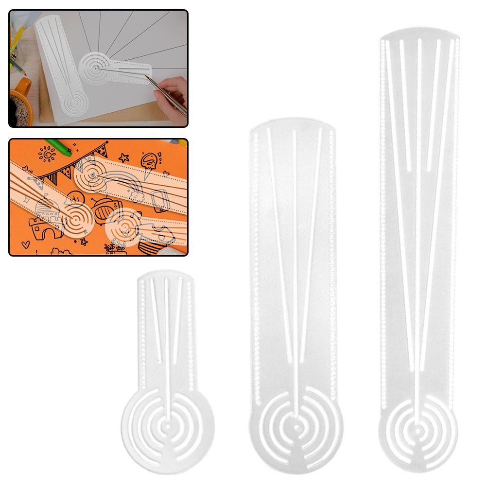 Ruler Set Transparent - Molde de Desenho Mandala Multifuncional de