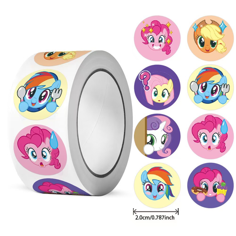 Label Printer Tape - 500 Adesivos Redondos My Little Pony,