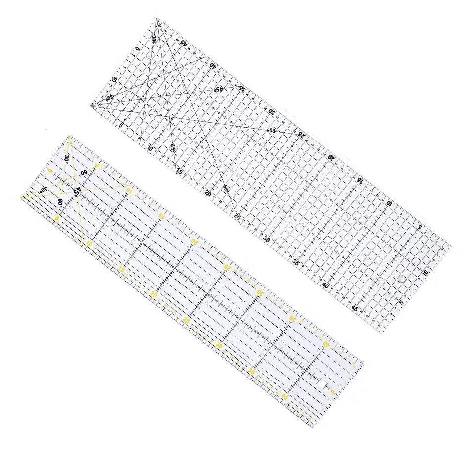 Ruler Set Transparent - Fenrry régua de retalhos acrílica multitamanho,