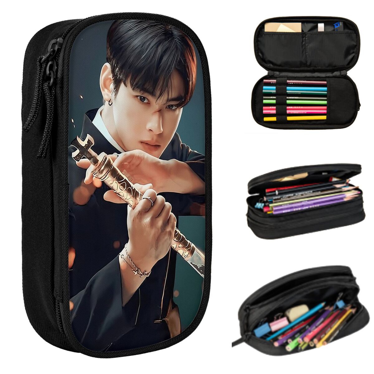 Estojo de lápis Cha Eunwoo par - Stationery And Office Supply Chain avaliação e preço