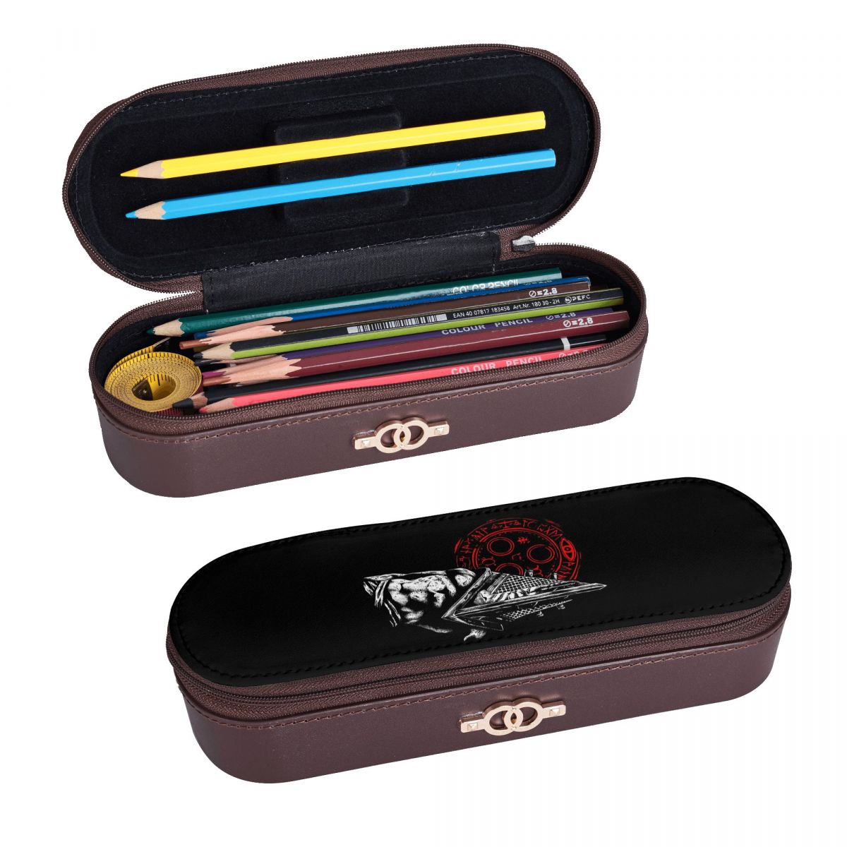 Estojo de Lápis de Couro Chain - Stationery And Office Supply Chain avaliação e preço
