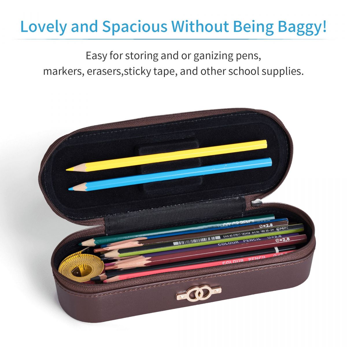 Estojo de Lápis de Couro Chain - Stationery And Office Supply Chain avaliação e preço