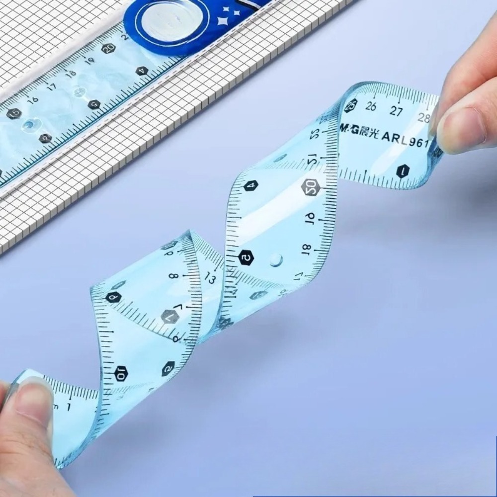 Régua transparente macia, 1/3  - Ruler Set Transparent avaliação e preço