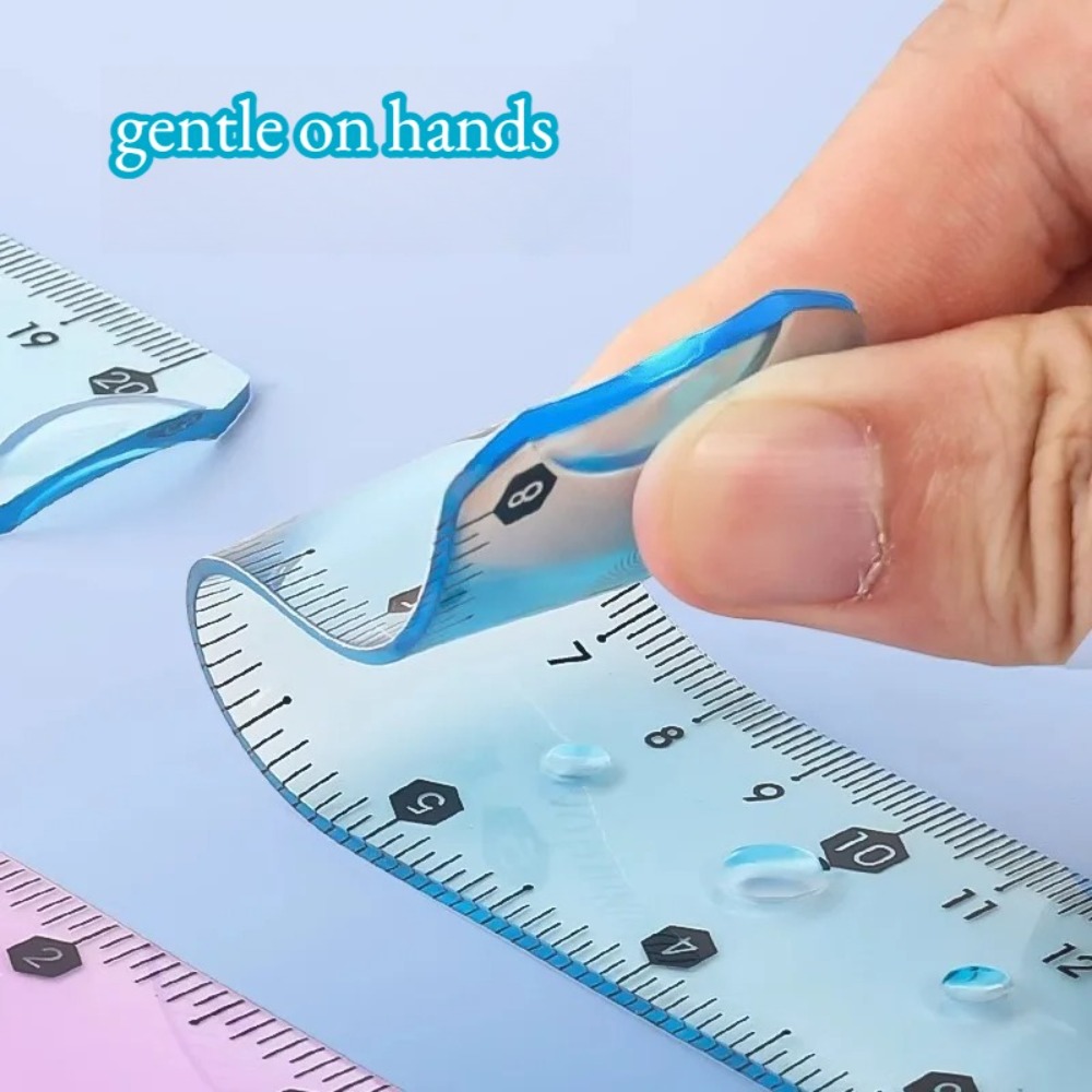 Régua transparente macia, 1/3  - Ruler Set Transparent avaliação e preço