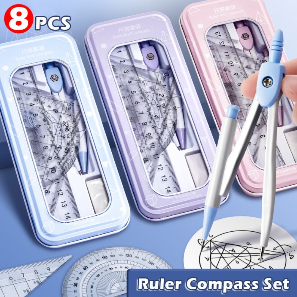 Conjunto de 8 Peças: Régua de  - Ruler Set Transparent avaliação e preço