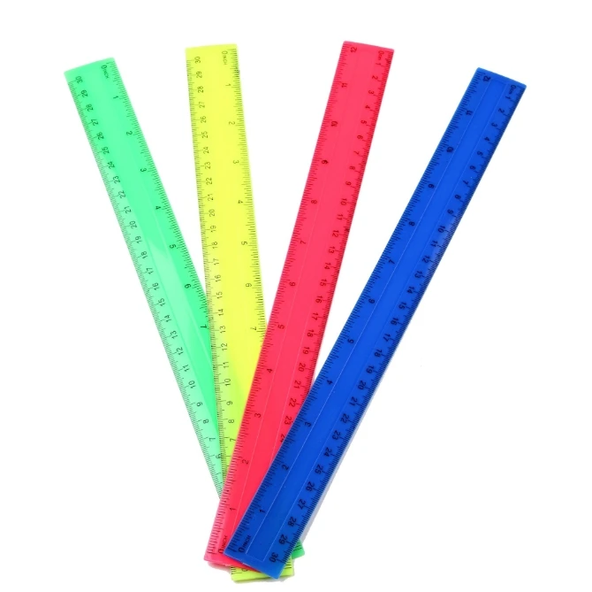 4 unidades/pacote colorido tra - Ruler Set Transparent avaliação e preço