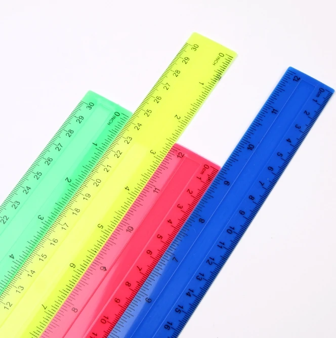 4 unidades/pacote colorido tra - Ruler Set Transparent avaliação e preço