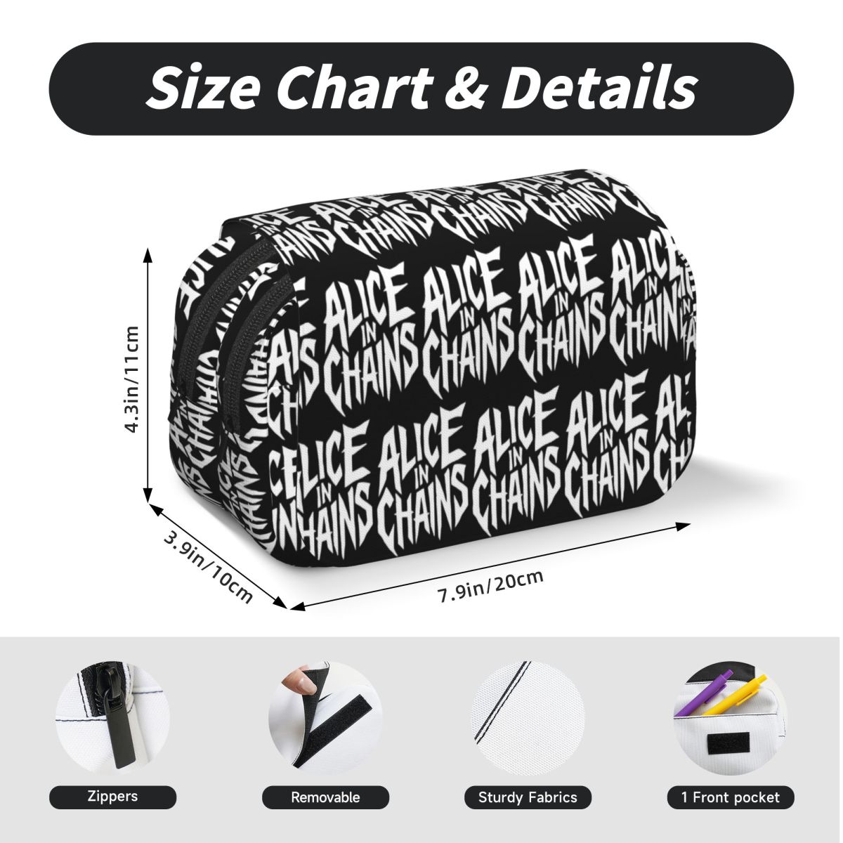 Estojo de Lápis Alice In Chain - Stationery And Office Supply Chain avaliação e preço