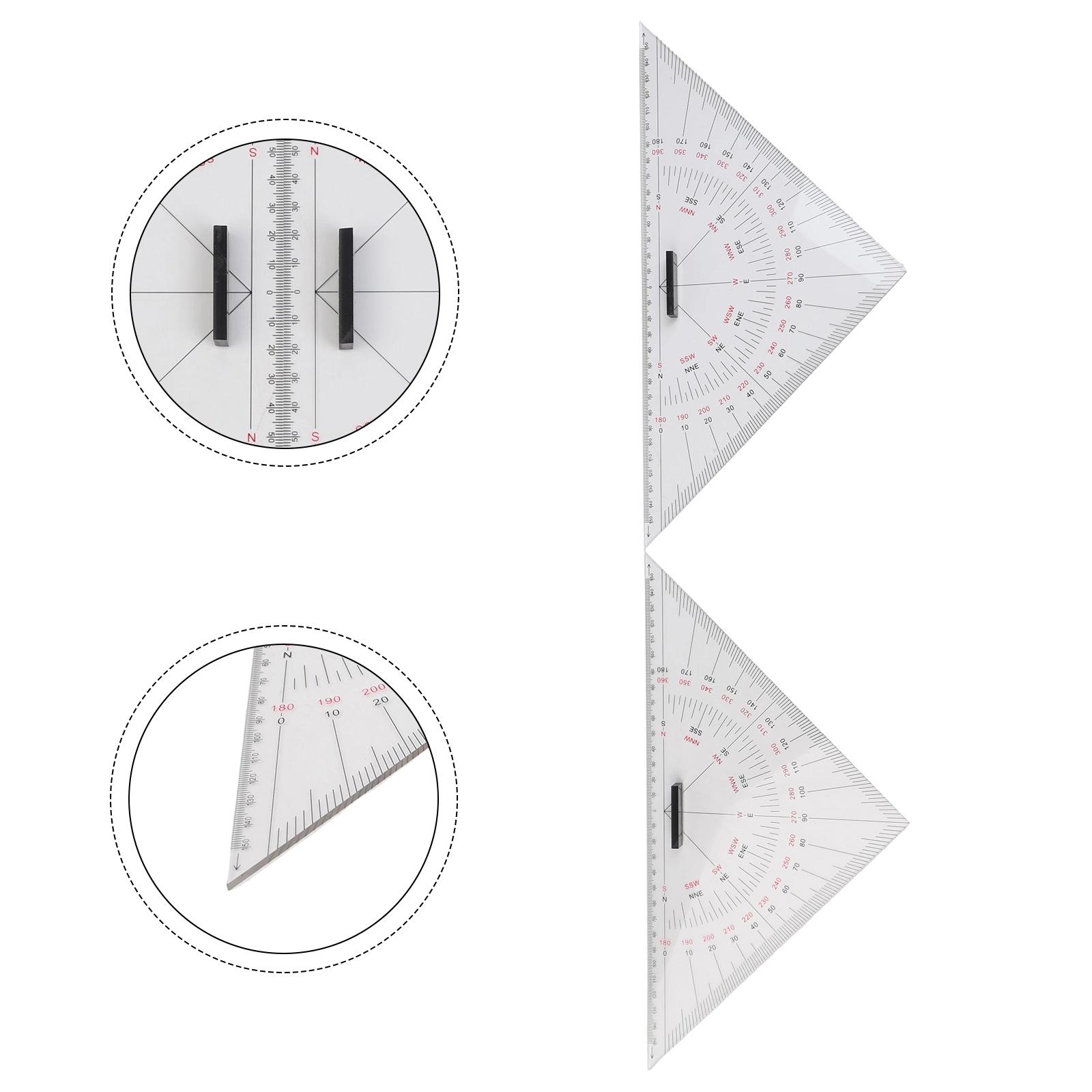 Conjunto de Régua Triangular T - Ruler Set Transparent avaliação e preço