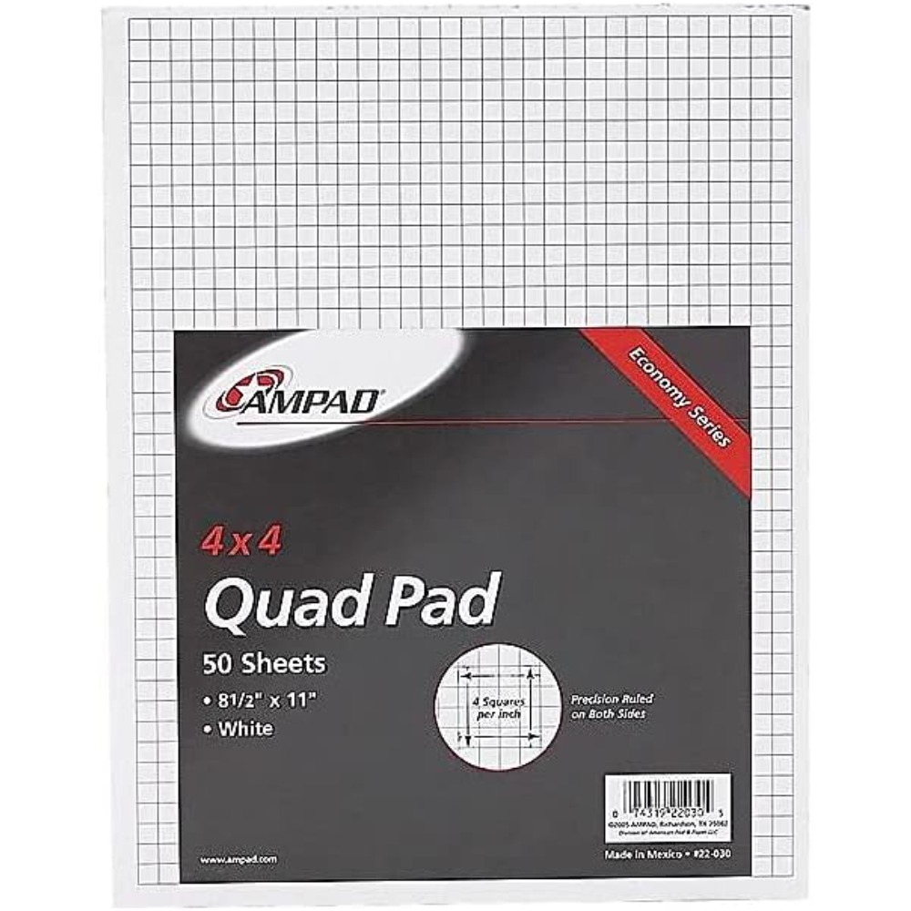 Bloco de Papel Quadriculado 8, - Graph Paper Pad avaliação e preço
