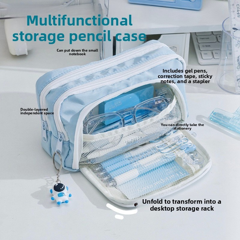 Estojo de Lápis Azul Celeste d - Pencil Case Large avaliação e preço