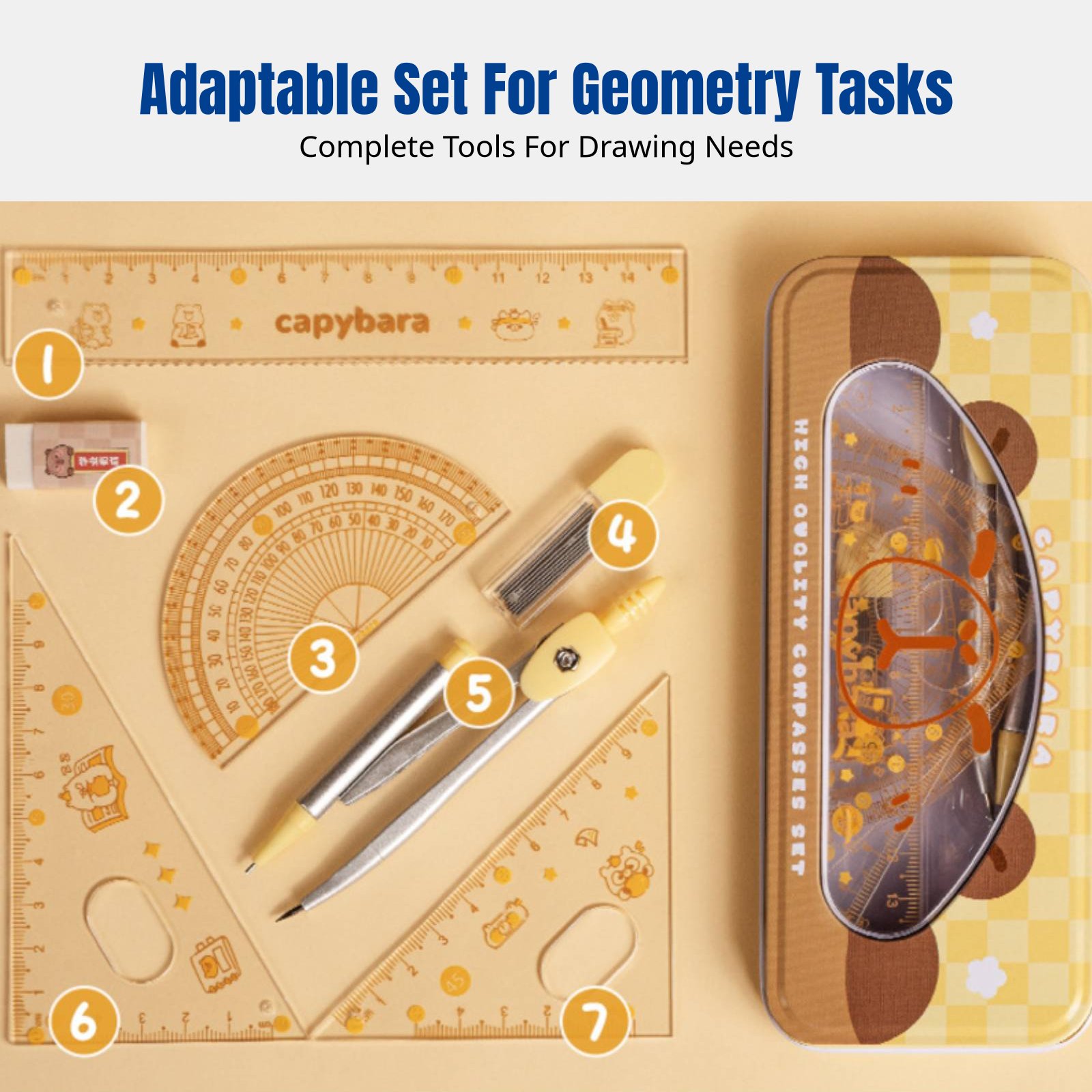 Conjunto de Réguas para Estuda - Ruler Set Transparent avaliação e preço